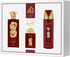Lattafa Pride Ansaam Gold gift set box front view